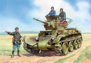 Советский лёгкий танк БТ - 7 с экипажем.